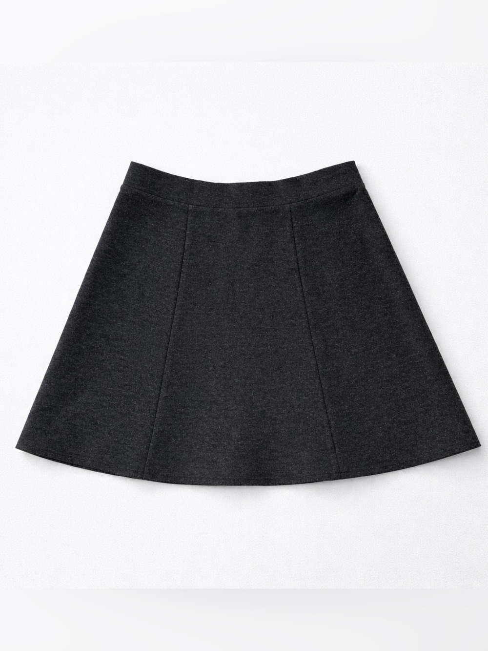 Y2K LOFT Charcoal Gray Ponte Knit A-Line Skater Skirt Size Medium
